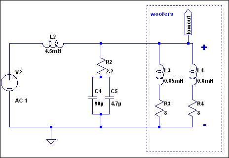 Woofer cross-over.