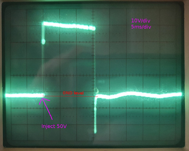 MOSFET relay cut-off scope image