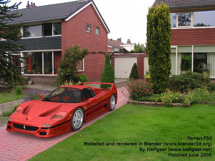 Ferrari F50 on driveway