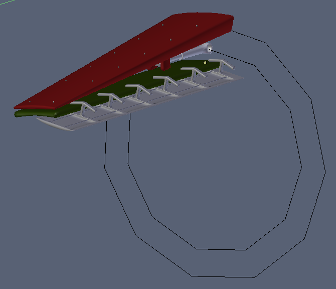 One set of blades modelled.